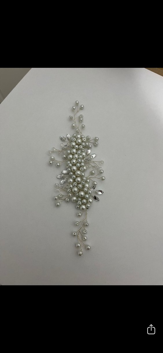 İncili Kristalli Gelin Saç Aksesuarı - Görsel 2