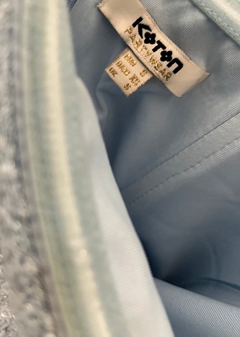 Mavi Straplez Mini Elbise - Görsel 5