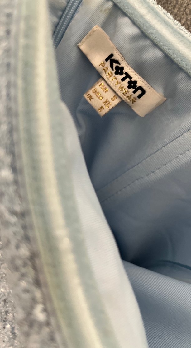 Mavi Straplez Mini Elbise - Görsel 5