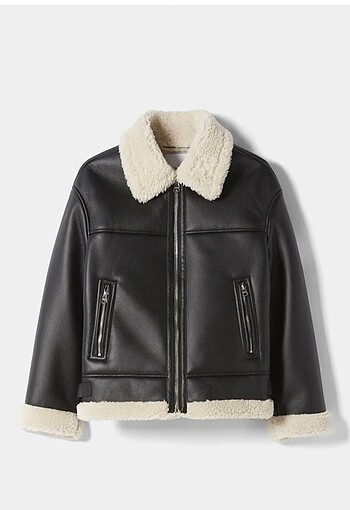 BERSHKA SUNİ KÜRKLÜ DERİ CEKET