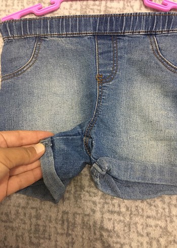 Kız Çocuk Elastik Bel Denim Şort - Görsel 4