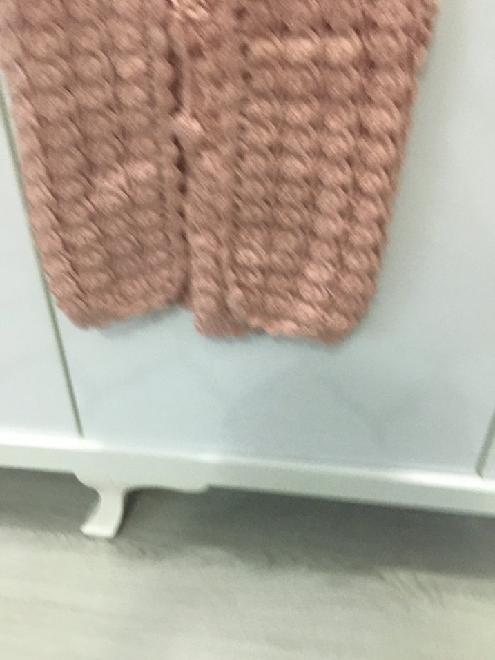 Pembe Örgü V Yaka Kadın Yelek - Görsel 5