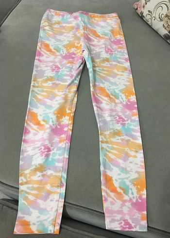 Kız Çocuk Pastel Batik Desenli Tayt - Görsel 3