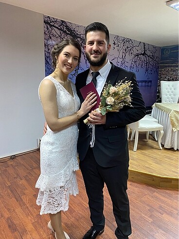 38 Beden Beyaz Nikah elbisesi