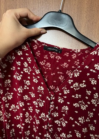 42 Beden bordo Renk Bordo Midi Elbise