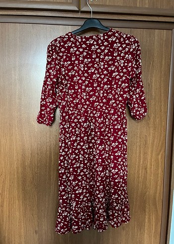 42 Beden Bordo Midi Elbise