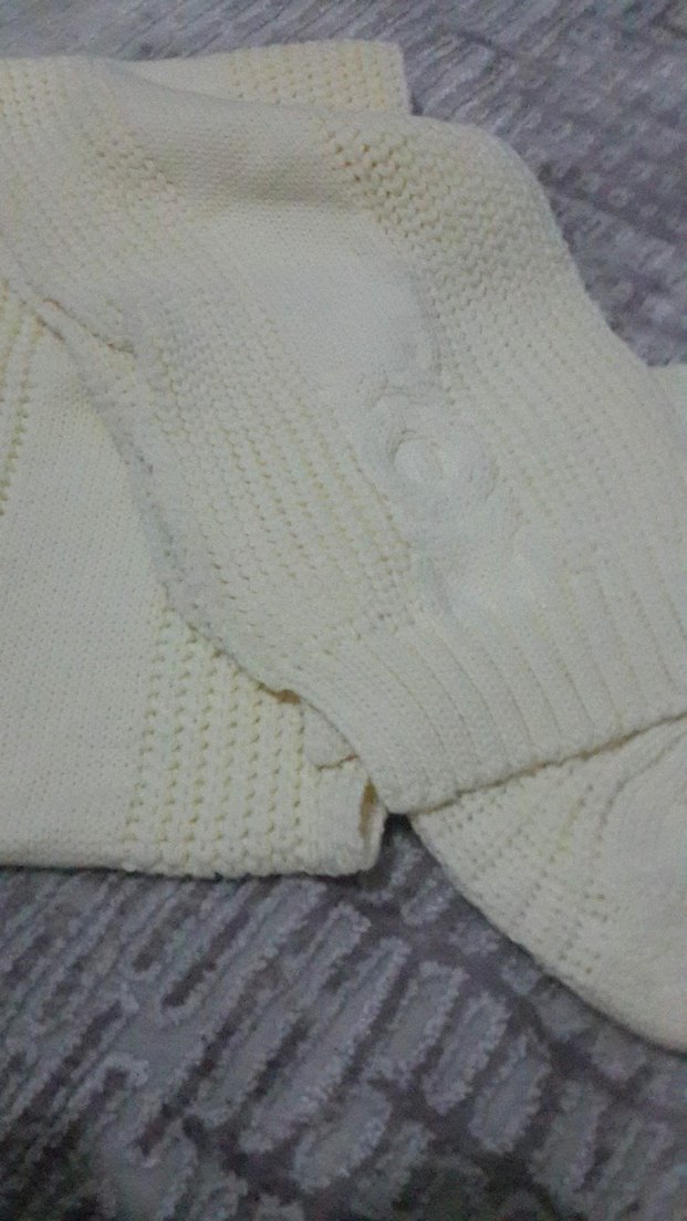 Beyaz Örgü Kadın Eldiveni ve Bere Seti - Görsel 2