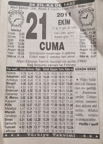 Tarih ve Takvim Sayfaları Koleksiyonu - Görsel 14