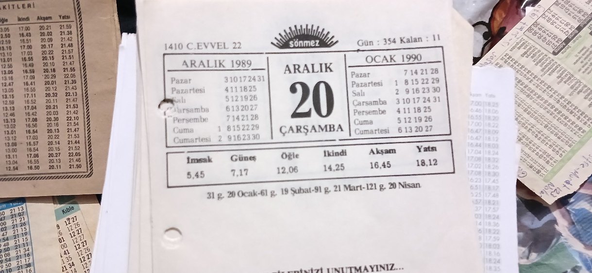 Tarih ve Takvim Sayfaları Koleksiyonu - Görsel 2