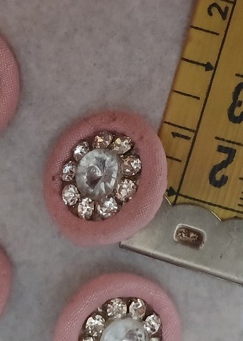 Pembe Pastel Taşlı şık düğmeler - Görsel 2