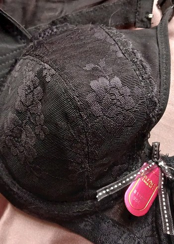 Dantel detaylı Siyah Gotik Midi Sütyen - Görsel 2