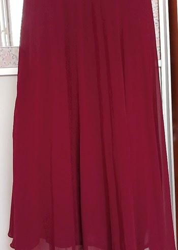 Diğer Bordo pliseli şifon Etek