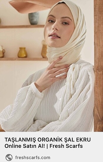 fresh scarfs organik pamuk şal