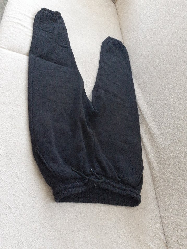 Siyah Rahat Kesim  Eşofman Altı - Görsel 2