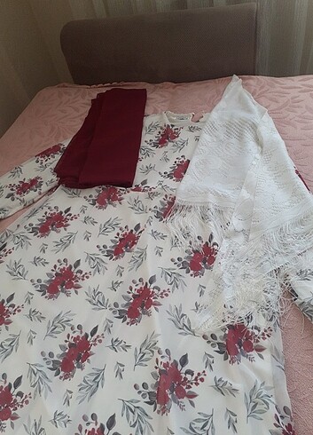 48 Beden beyaz Renk Sifon elbise