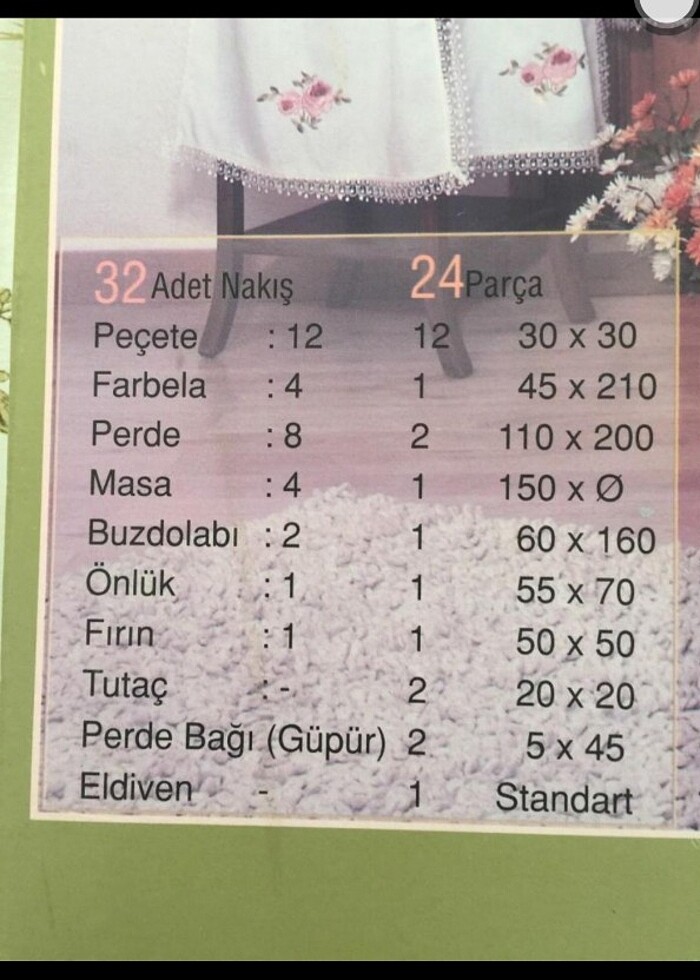 Nakışlı mutfak takımı  - Görsel 4