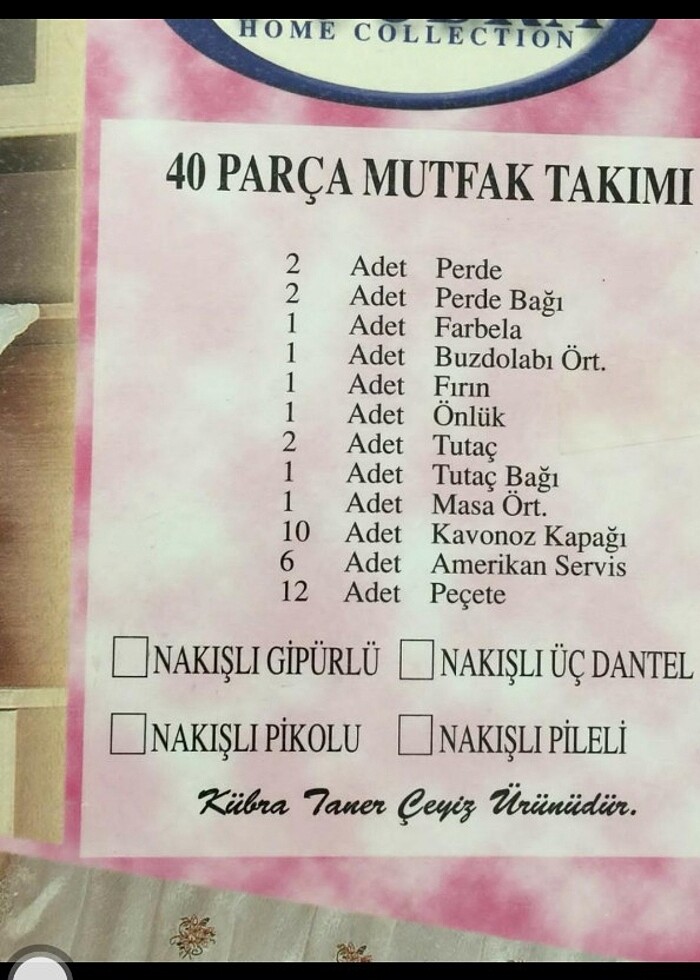 Nakışlı mutfak set - Görsel 3