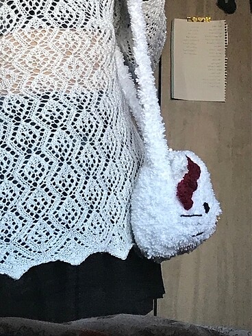 Beden Hello kitty örgü çanta