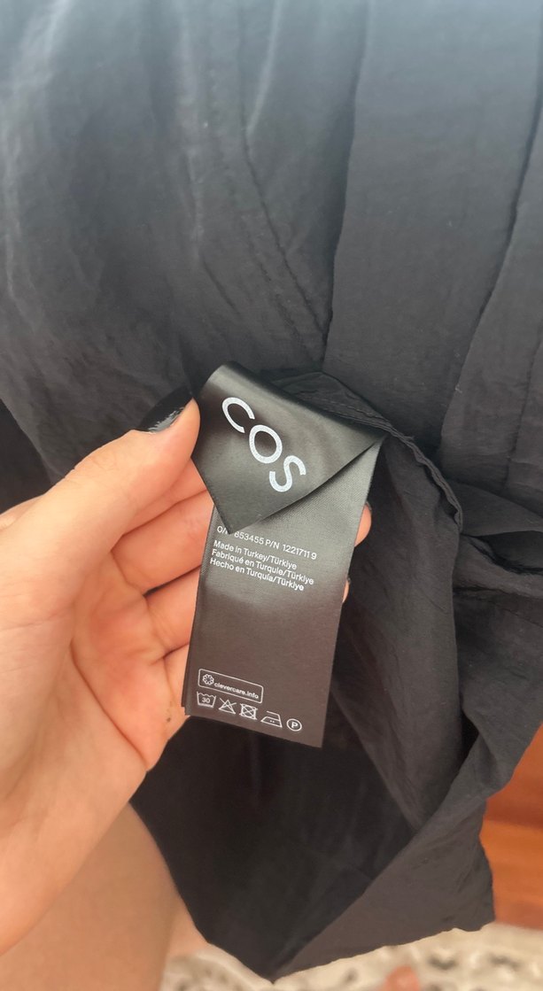 Siyah Kolsuz Uzun Kadın Elbise - Görsel 4