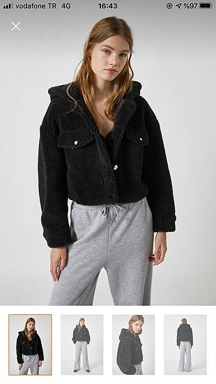 pull&bear peluş mont