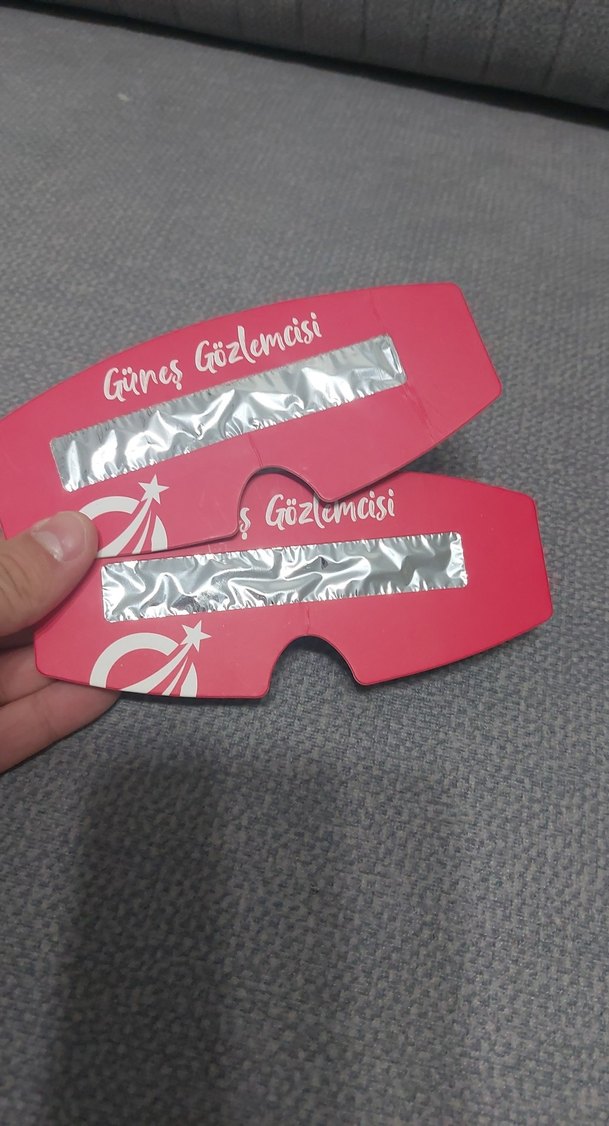 2 adet Güneş gözlem gözlüğü hiç kullanılmadı - Görsel 2