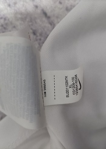 xl Beden beyaz Renk Nike orijinal Kısa Kollu Beyaz Takım Forması