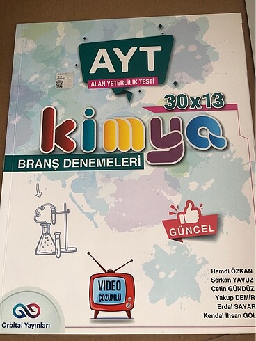 orbital yayinlari ayt kimya denemesi