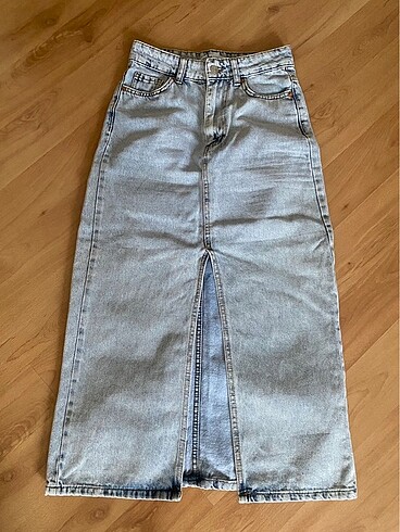 Zara Zara denim uzun midi kot jean etek 36 beden