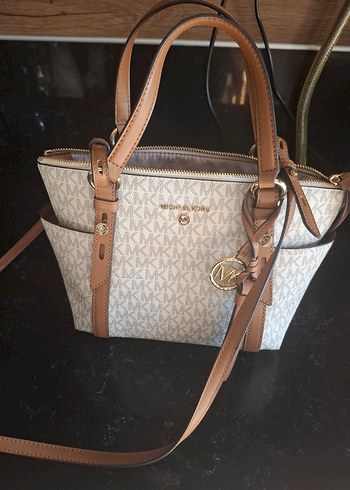 yeni sezon Michael Kors Bej Deri Kadın Çanta