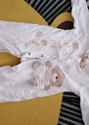 Beyaz Uzun Kollu Baskılı Erkek Bebek Body - Görsel 20