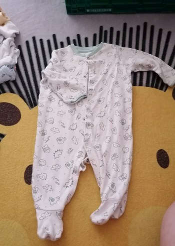 Beyaz Uzun Kollu Baskılı Erkek Bebek Body - Görsel 6