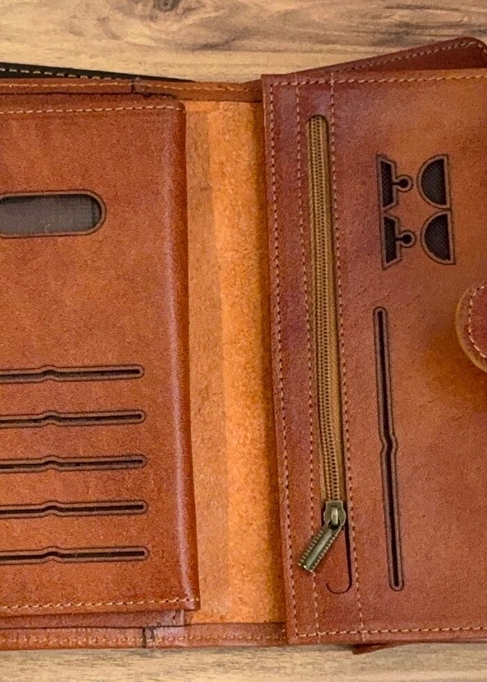 0 Deri Erkek Cüzdan - Büyük Boy - Görsel 2