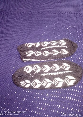 Pembe Nakışlı Kız Örgü Ev Terliği - Görsel 7