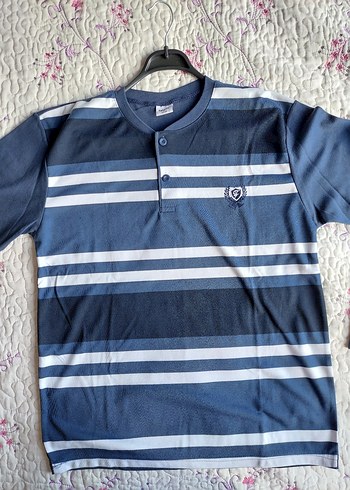 Mavi Çizgili Erkek Pijama üstü. - Görsel 2