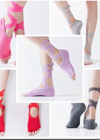 PEMBE RENK PLATES&YOGA ÇORABI - Görsel 8