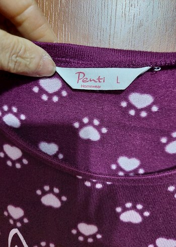 Penti  Kedi Patili Termal  Gecelik - Görsel 6