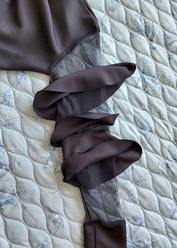 Siyah etiketli abiye bluz. - Görsel 4