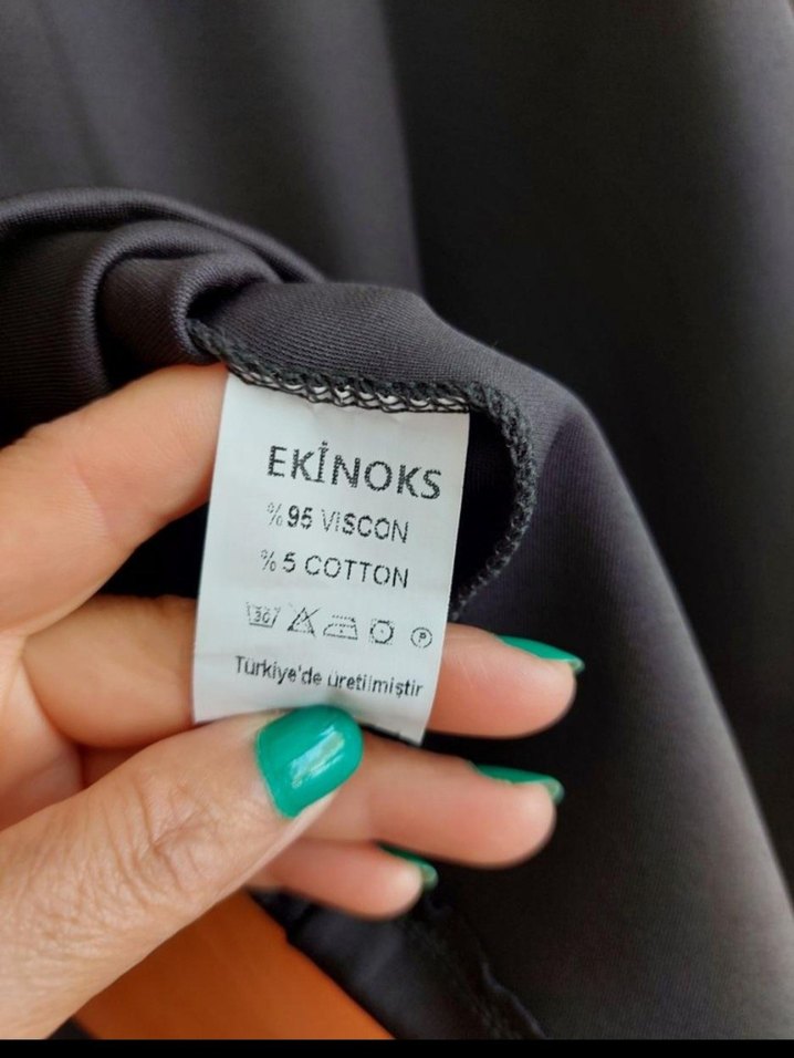 Siyah etiketli abiye bluz. - Görsel 5