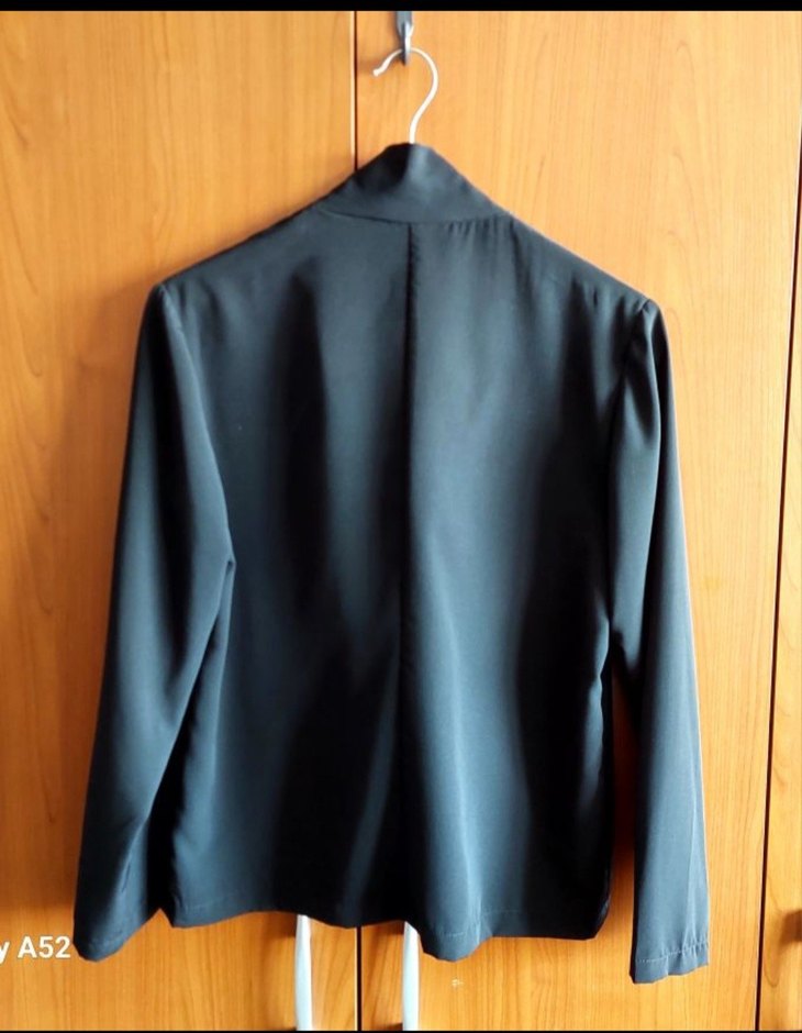 Siyah İpek Görünümlü Bağlamalı Klasik Gömlek - Görsel 5