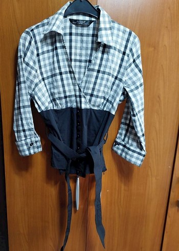 Gri  ekoseli Pamuklu Fitted Gömlek - Görsel 2