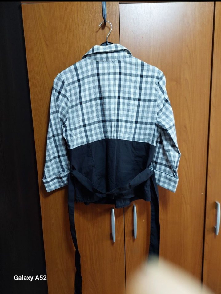 Gri  ekoseli Pamuklu Fitted Gömlek - Görsel 3