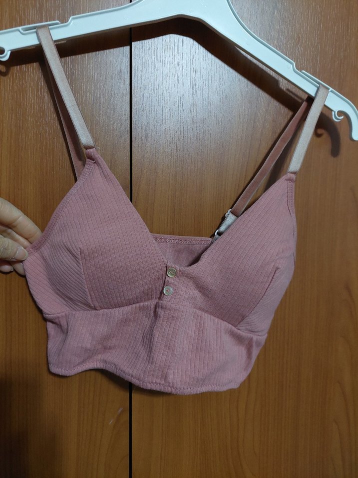 GÜL KURUSU RENK FİTİLLİ  SPOR SÜTYENİ. - Görsel 5