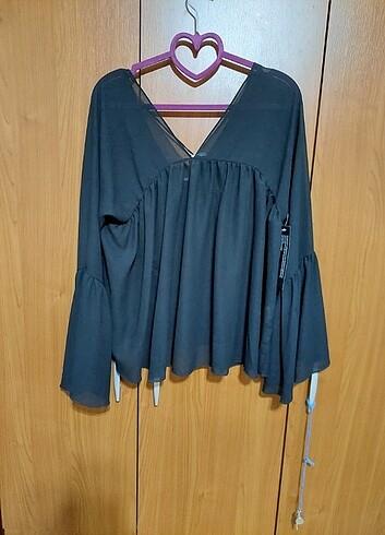 TRANSPARAN ŞİFON ABİYE BLUZ. - Görsel 4