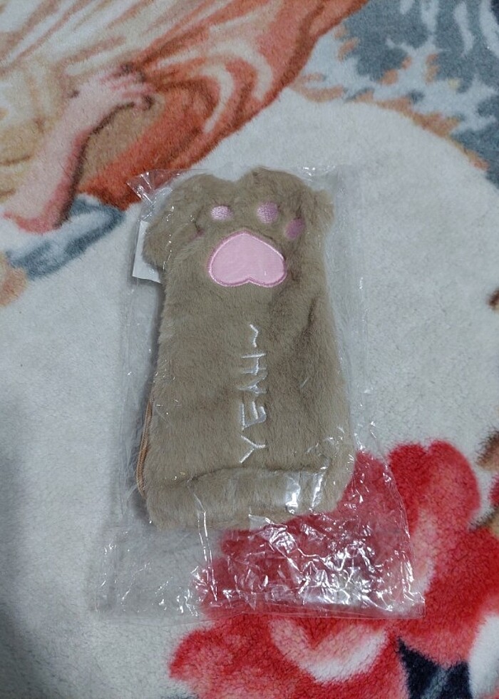 Peluş çok amaçlı patili mini cüzdanı - Görsel 2