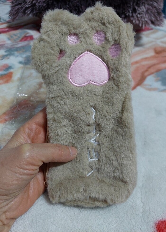 Peluş çok amaçlı patili mini cüzdanı - Görsel 4