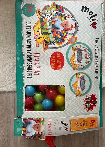 Renkli 3'ü 1 Arada Bebek Oyun Halısı ve Top Havuzu