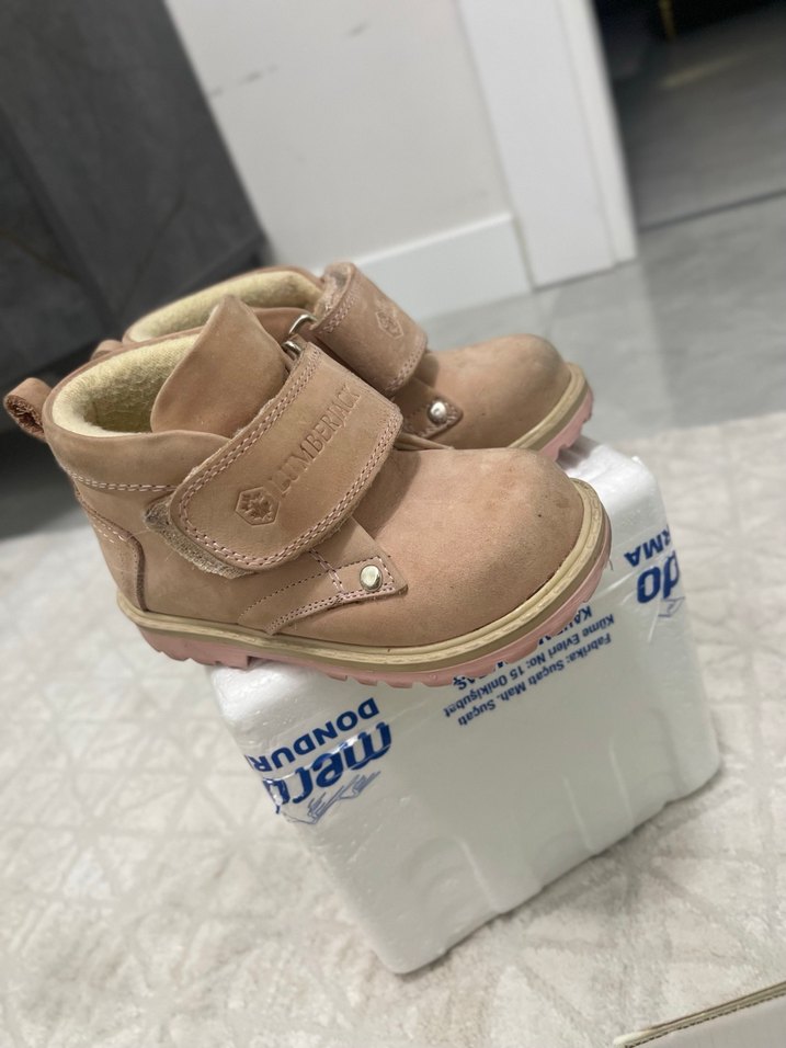 Kız Çocuk pudra  Süet İlk Adım Ayakkabısı - Görsel 2