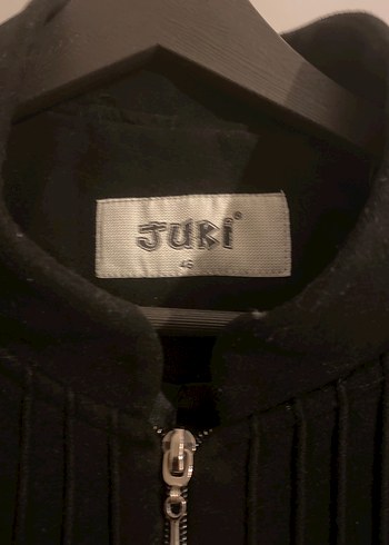 Uzun Siyah Fermuarlı Kadın Kaban - Görsel 5