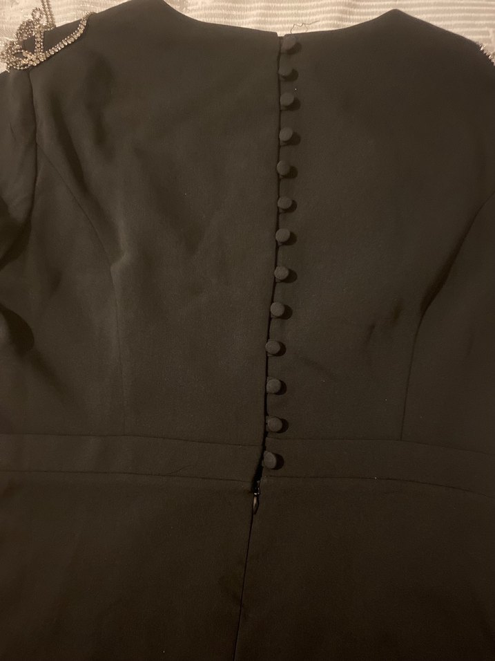 Siyah Uzun Kolluarkası hafıf kuyruklu çok şok bır elbıse - Görsel 3