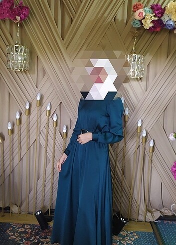 Zümrüt yeşili elbise  - Görsel 2